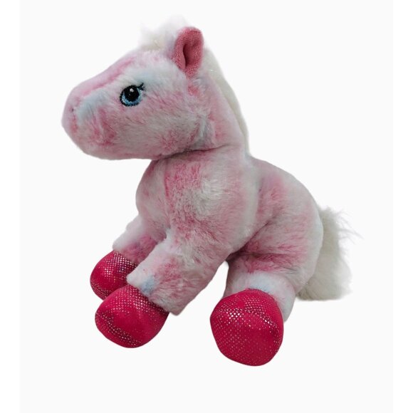 Ganz Webkinz Pink Tie Dye Pony Horse Stuffed Animal Plush Toy No Code 2007 - Picture 1 of 10